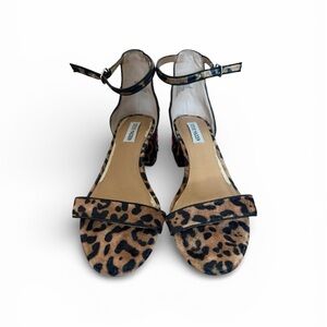 Steve Madden Inca Leopard Print Floral Embroidery Block Heels 9